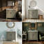 Meuble-lavabo 30 po avec lavabo intégré en céramique, armoire en bois massif et tablette réglable (gris antique)