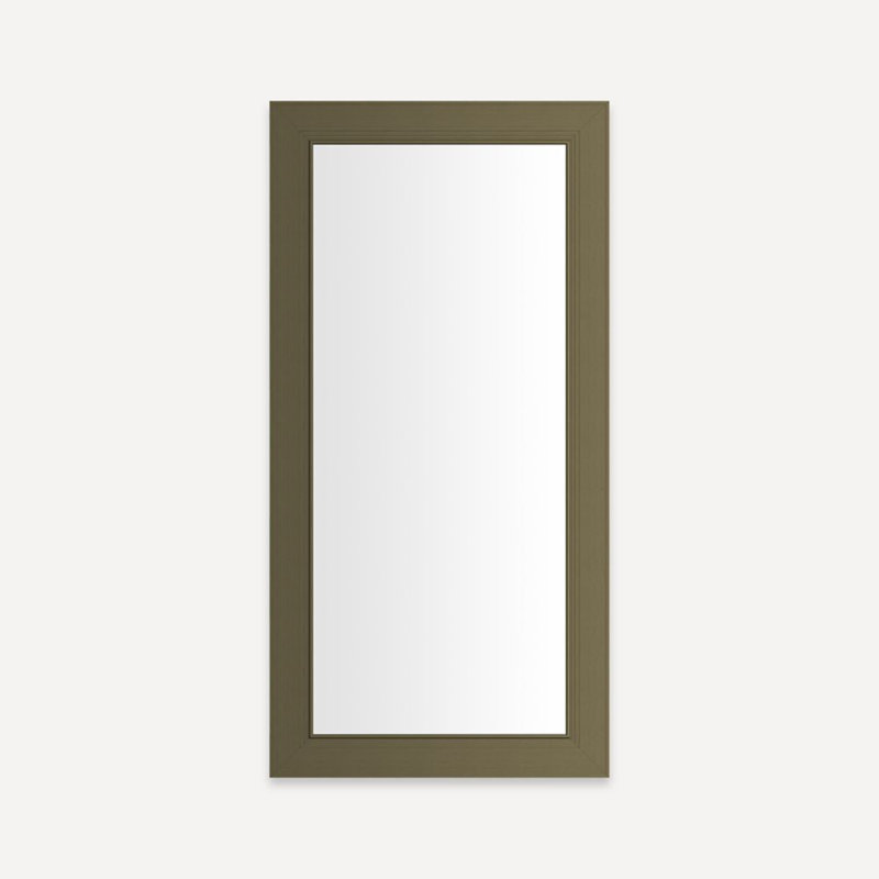 Main Line Full Length Mirror with Merion Frame, Vintage Brass, 29.88" H x 19.13" W
