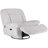 Faux Leather Armless Swivel And Rocking Accent Chair With Footrest-861596649