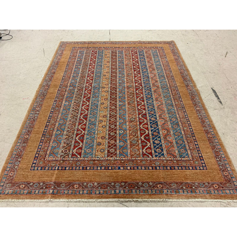 Tapis tribal turc anatolien vieilli de conception unique 5 pi 10 po x 7 pi 9 po One-of-a-Kind