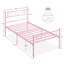 Modern Metal Platform Bed Frame with Headboard & Footboard-1114764109-1107502191