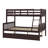 Twin Over Full Rubber Wood Bunk Bed – Twin-Size Trundle, Convertible Ladder, Guardrail & Detachable/Convertible Design-879125914