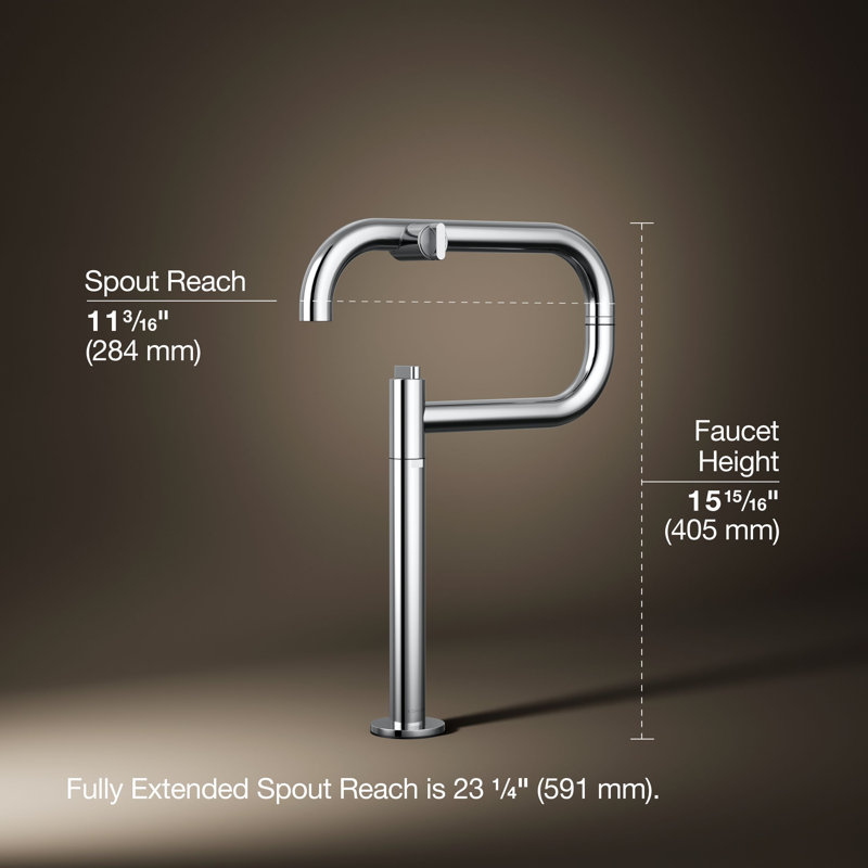 Components® Deck-Mount Pot Filler, Polished Chrome
