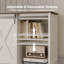 Tv Stand For Tvs Up To 70" with 2 Sliding Barn Doors and Built-In Charging Station-1939532039