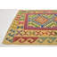 Tapis en laine rouge/beige 3 pi x 6 pi 7 po one-of-kind-noué la main Lorain