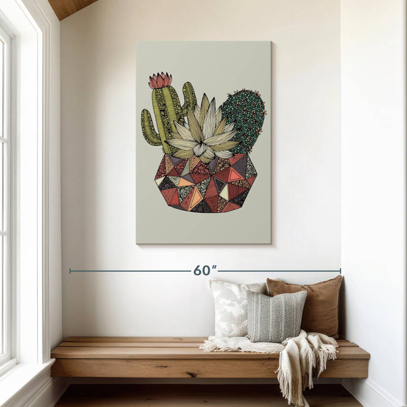 Harnek Geometric Cactus, 45" H x 30" W