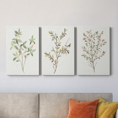 " Single Sprig I " 3 - Pieces Painting Print