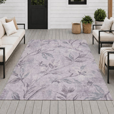 Tapis floral intérieur / extérieur lavable à la machine Chantille ACN2951