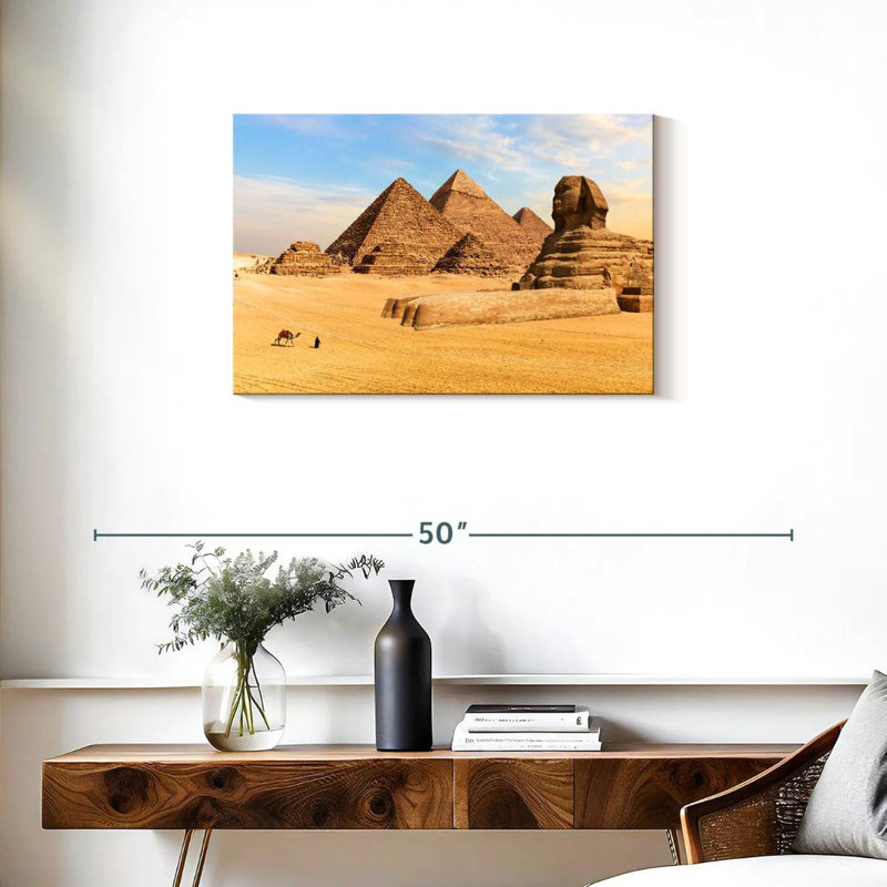 Great Pyramids And Sphinx, 20" H x 30" W