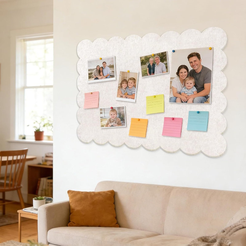 Babillard en feutre pliable festonné pour mur