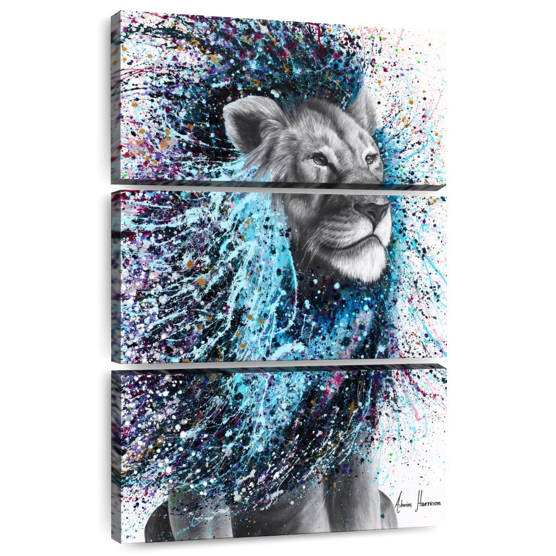 Brampt rêve d'un lion, H 38 po x l 24 po