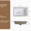 Évier de cuisine encastré, lavabo de cuisine encastré en céramique blanc profond L 24 po x l 16 po sans grille de fond et drain de crépine Eridanus