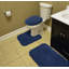 Treye 3-piece nylon bath mat set with non-slip backing-33003460