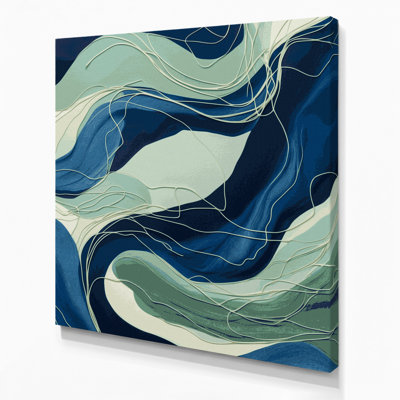 Abstract Landscape 33 Blue Canvas Wall Art