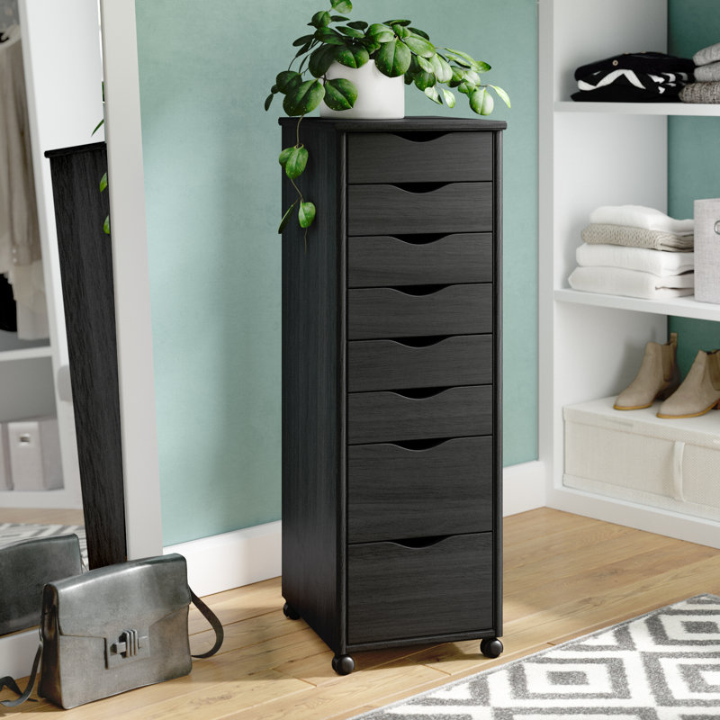 Pringle 8 Drawer Storage Drawer, Black