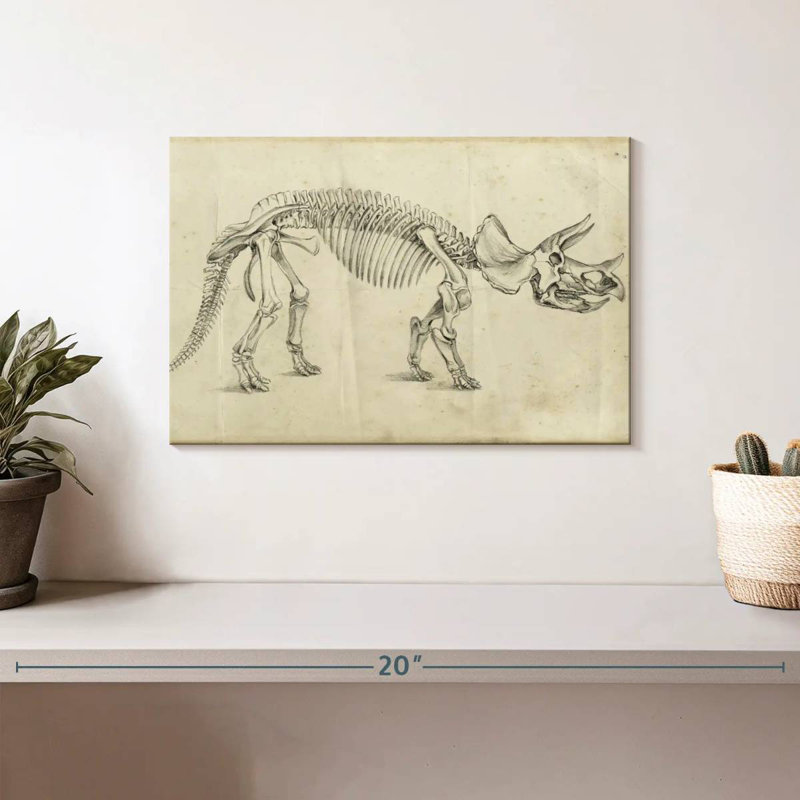 Étude de dinosaures II, H 8 po x l 12 po