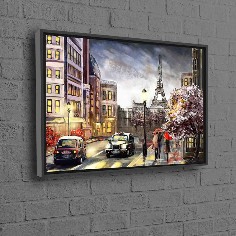 Print on Canvas, Floater Framed Print without Mat, Black, 40 cm H x 60 cm W