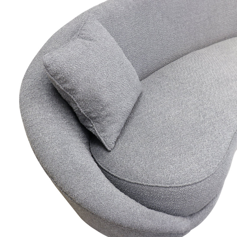 Luna Upholstered 87'' Sofa, Gray Polyester Blend