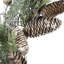 Couronne de pin artificielle 24 po et pomme de pin artificielle - décoration de verdure réaliste pour porte, manteau de cheminée ou mur, décoration toutes saisons et fêtes