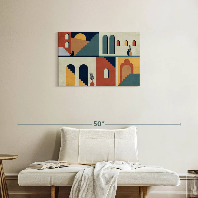 Lilie Abstract Abodes, 20" H x 30" W