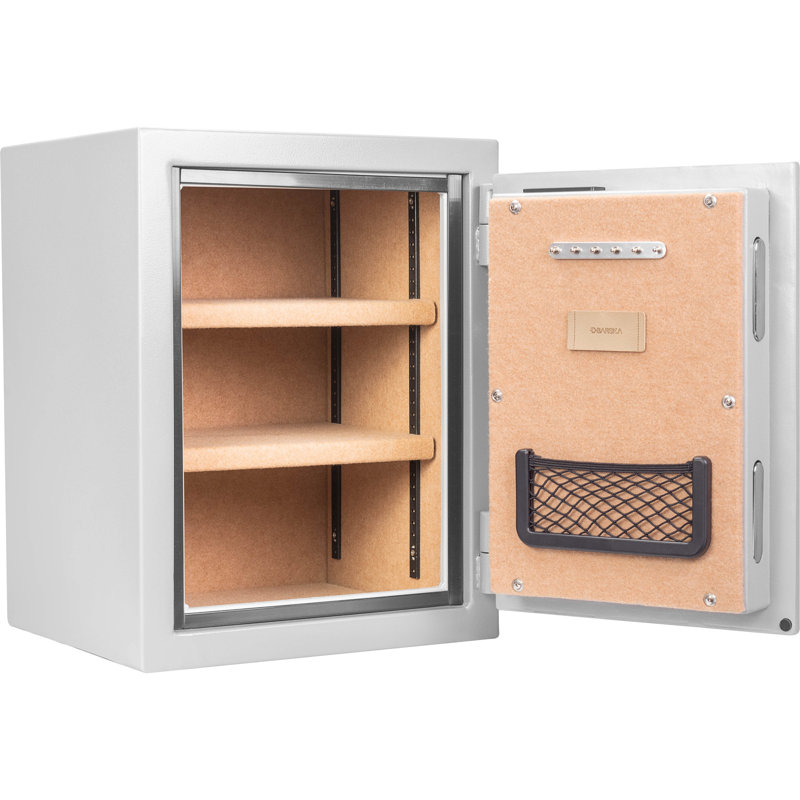 1.64 CUBIC FT BIOMETRIC FIREPROOF SAFE, GREY
