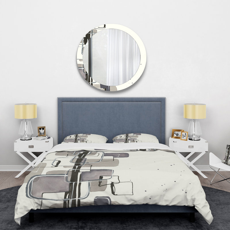 Glam Dancing forme IV - Ensemble de housse de couette moderne et contemporain - Microfibre de polyester