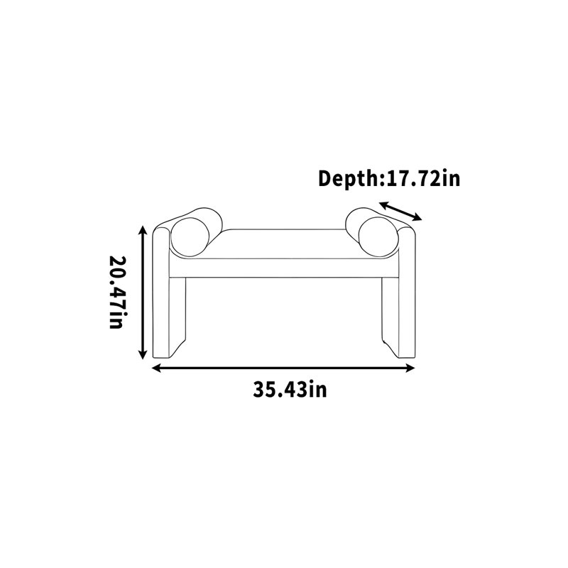 Dao, H 20,47 po x l 35,43 po x P 17,72 po