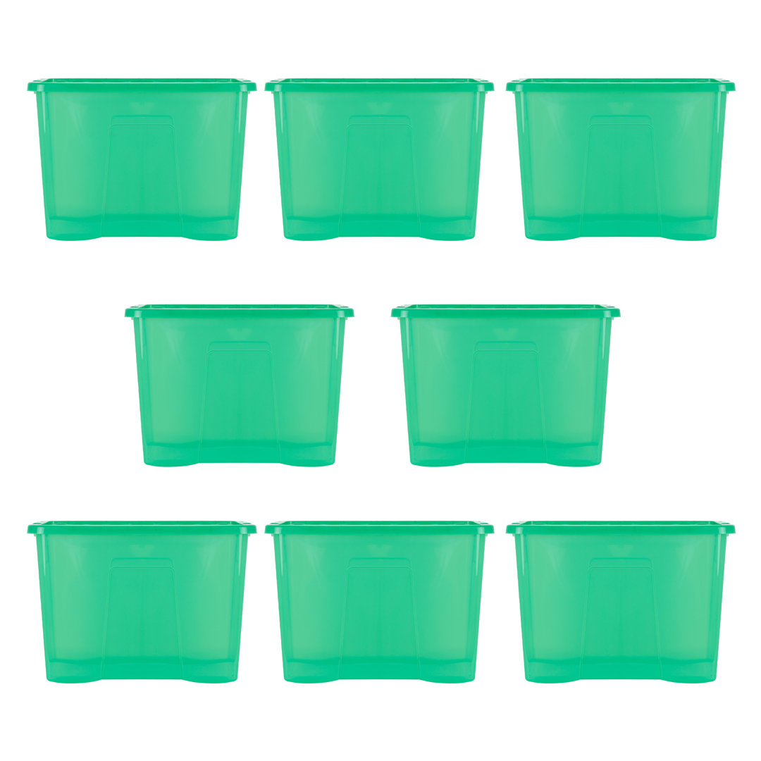 Wham Unisex Green Crystal X 80L Stackable Plastic Storage Boxes With Lids In Size 8 - Image 2