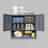 Metal wall-mounted garage storage cabinet