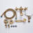 9777-ATI Clawfoot Bathtub Faucet Wall Mount Hand Held Shower Faucet Set Double Cross Handle Tub Faucet-105006806