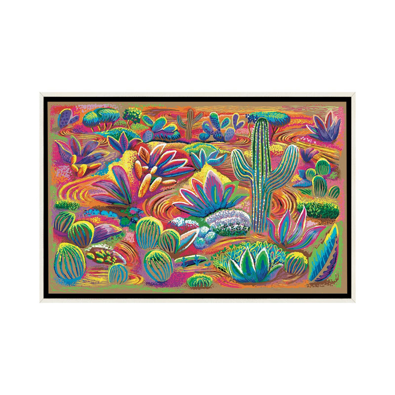 Desierto Viviente - reproduction d'art murale - toile encadrée, Blanc patiné, H 26 po x l 40 po