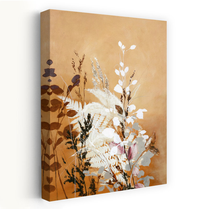 Feuilles lumineuses 5, art contemporain abstrait, H 48 po x l 32 po