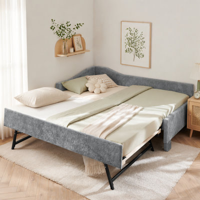 Lit de jour en chenille avec couchette coulissante et port USB