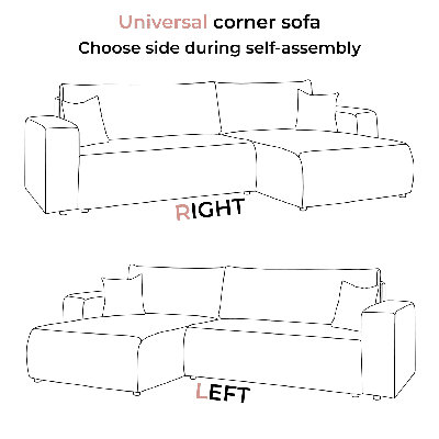 Cittlali 4 Seater Sectional Sofa Bed