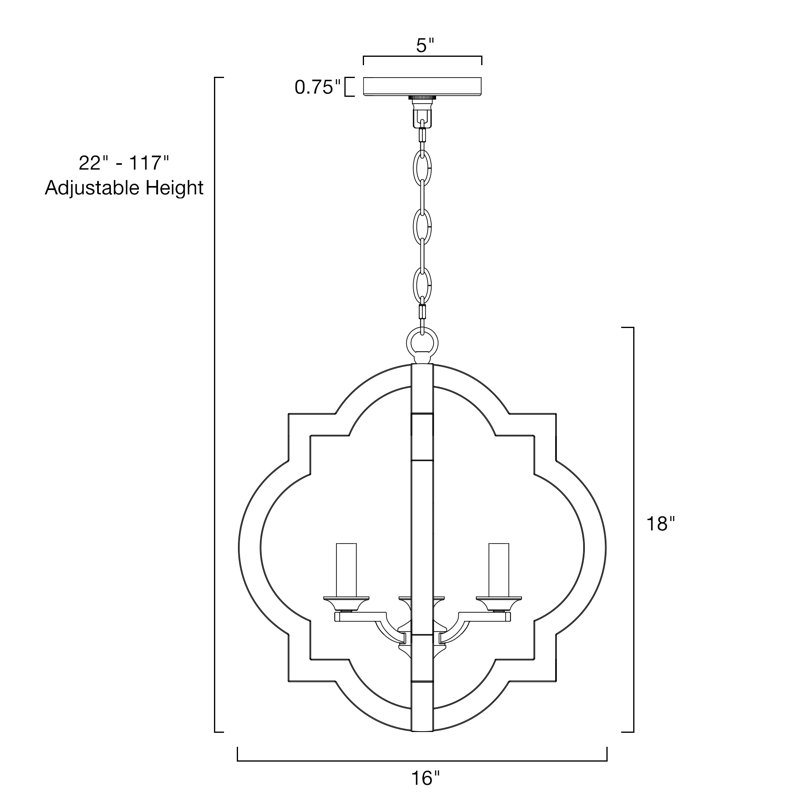 Luminaire suspendu géométrique à 3 lumières Gainell