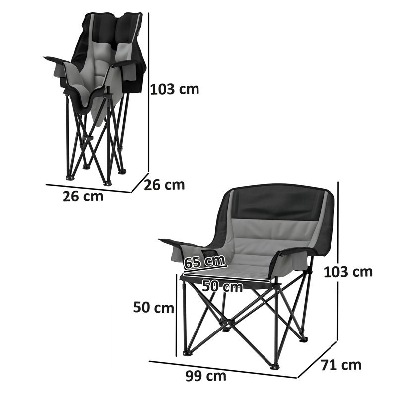 Folding Camping Chair, Grey