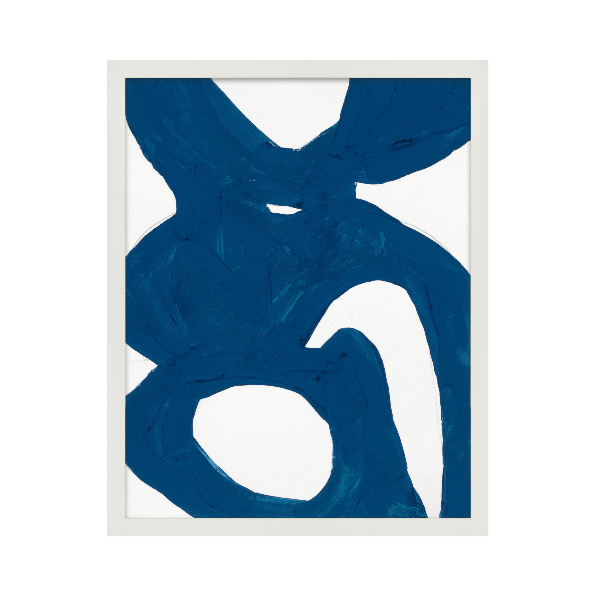 Blue Harmony 1 by Andrea Stokes, White Framed, 20" H x 16" W x 1.25" D
