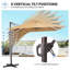 9' X 11' Outdoor Cantilver Umbrella, Weighted Base Not Included-296828056
