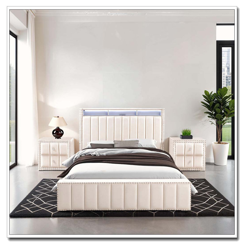 Rangement de lit, Beige, Grand