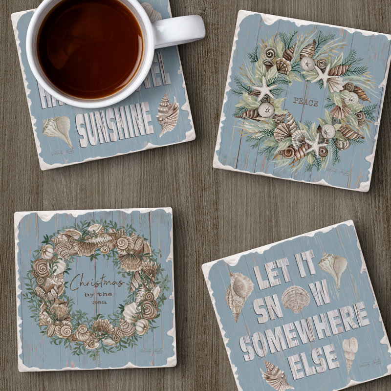 Ensemble de 4 sous-verres Shovel Sunshine