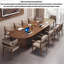 Table de conférence ronde ovale en pin-1198860260