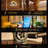 Tan+Gold Rectangular Solid Wood Media Players