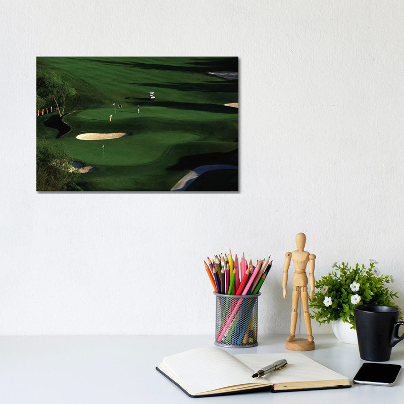 Golfer Putting On The Green by Panoramic Images - Wrapped Canvas Print, 20.32 cm H x 30.48 cm W