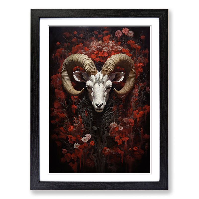 Single Picture Frame Print on Wood, Black Framed, 46cm H x 34cm W