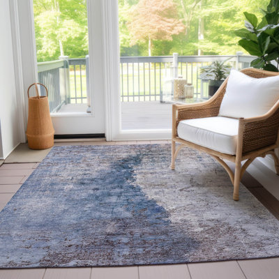 Tapis intérieur / extérieur Kaylani avec envers antidérapant