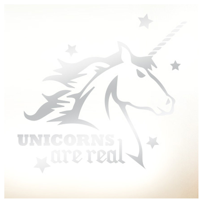 Animals Wall Decal, Shiny Silver