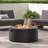 32" Patio 40,000 BTU Round Iron Propane Fire Pit,