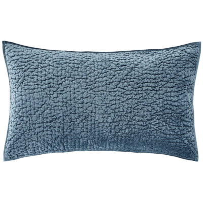 Parisienne Velvet Slate Quilted Sham