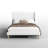 Linen Upholstered Platform Bed Frame with Wingback Headboard-1929131611-1929131609