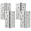 vidaXL Hinge Silver Steel Silent Bearing Door Frame Smooth Operation